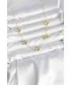 Gold Renk Yonca Model VIP Seri Kadın Kolye