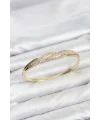 Gold Renk Zirkon Taşlı Sarmal Model Kadın Kelepçe Bileklik