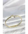 Gold Renk Zirkon Taşlı Tifani Model Kadın Kelepçe Bileklik