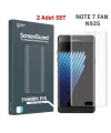Gor Galaxy Note 7 Fan 3D Kavisli Darbe Emici Full Ekran Koruyucu 2 Adet Set-(5775)
