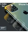 GOR İPhone 11 6.1 inch (2019) Tempered Kamera Koruma Cam 2adet Set-(5775)