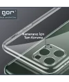 GOR İPhone 11 Pro Max 6.5 inch Kamera Korumalı Şeffaf Silikon Kılıf-(5775)