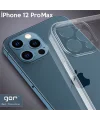 Gor İPhone 12 Pro Max 6.7 İnch Kılıf Kamera Korumalı Şeffaf Silikon Kılıf-(5775)