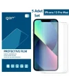 GOR iPhone 13 Pro Max Darbe Emici Ekran Koruyucu Jelatin 5 Adet Set-(5775)