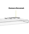 GOR Samsung Galaxy S21 Kılıf Kamera Korumalı Şeffaf Silikon Kılıf-(5775)