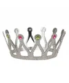 Gümüş Renk Çocuk Ve Yetişkin Uyumlu Kraliçe Tacı Prenses Tacı 8x25 Cm