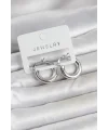 Gümüş Renk Pirinç Halka 20 mm Kadın Küpe