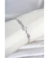 Gümüş Renk Pirinç Sedefli Asansörlü Kadın Bileklik