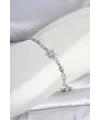 Gümüş Renk Pirinç Yıldız Model Asansörlü Kadın Bileklik