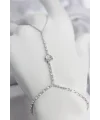 Gümüş Renk Pirinç Zirkon Taşlı Kalp Model Şahmeran