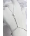 Gümüş Renk Pirinç Zirkon Taşlı Kutup Yıldızı Model Şahmeran
