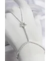 Gümüş Renk Pirinç Zirkon Taşlı Yıldız Model Şahmeran