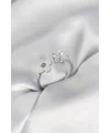 Gümüş Renk Sedefli Çiçek Model Kadın Yüzük