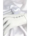 Gümüş Renk Zirkon Taşlı Sıralı Kutup Yıldızı Model Şahmeran