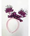 Happy Birthday Neon Renk Doğum Günü Tacı 12 Adet