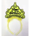 Happy Birthday Yazılı Neon Renk Taç 12 Adet