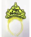 Happy Birthday Yazılı Neon Renk Taç 12 Adet
