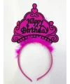Happy Birthday Yazılı Neon Renk Taç 12 Adet