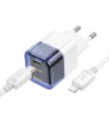 HOCO C131A Platinum PD30W+QC3.0 Girişli Hızlı Şarj Başlığı Ve Type-C To iPhone Lightning Kablo-(5775)