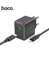 HOCO CS14A Ocean PD20W+QC3.0  Girişli Hızlı Şarj Başlığı Ve Type-C To iPhone Lightning Kablo-(5775)