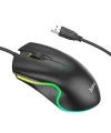 HOCO GM19 RGB LED Işıklı Gamer Oyuncu Kablolu Optik Mouse-(5775)