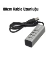 HOCO HB1 80cm Kablolu 4 Portlu USB Çoğaltıcı HUB Adaptör-(5775)