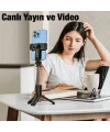 HOCO K17 Bluetooth Uzaktan Kontrol Selfie Çubuğu Tripod Mini Canlı Yayın Standı-(5775)