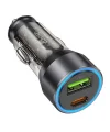 HOCO NZ12A Action PD43W USB + Type-C Hızlı Şarj Araç Çakmaklı Şarj Aleti-(5775)