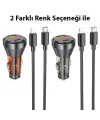 HOCO NZ12B Unimpeded PD48W USB + Type-C Araç Çakmaklı Hızlı Şarj Aleti + Type-C to iPhone Kablo-(5775)