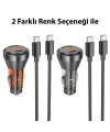 HOCO NZ12B Unimpeded PD48W USB + Type-C Araç Çakmaklı Hızlı Şarj Aleti + Type-C to Type-C Kablo-(5775)