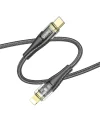 HOCO U121 Gold standard Transparent Discovery Edition 60W Type-C to iPhone Lightning Hızlı Şarj ve D-(5775)