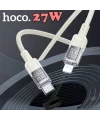 Hoco U129 Transparan Type-C to Lightning  Data ve Şarj Kablosu 1m-(5775)