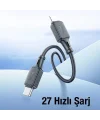 HOCO X101 27W Type-C to iPhone Lightning Hızlı Şarj ve Data Kablosu-(5775)