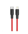 HOCO X21 Plus PD 20W Type-C to iPhone Lightning Silikon Hızlı Şarj ve Data Kablosu-(5775)