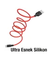 HOCO X21 Plus USB to Type-C 3A Silikon Hızlı Şarj ve Data Kablosu-(5775)