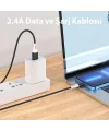 HOCO X82 iPhone Lightning to USB 2.4A Silikon Data ve Şarj Kablosu-(5775)
