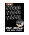 HSNET 5 Pinli 3 lü set Yapışkanlı Askı Xenoty Design