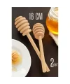HSNET Bal Kaşığı Ahşap Uzun 16 CM Bal Damlatıcı Kaşık 2 ADET