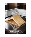 HSNET Otel Tip Askı 20 li Set Ahşap Vincentis Devoto Design