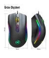 HXSJ A869 7200DPI Ayarlanabilir RGB Işık Gaming Oyuncu Mouse-(5775)