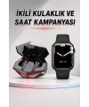 İkili Set Dev Kampanya Ucuz Kulaklık Ucuz Akıllı Saat Gürültü Önleyici Uzun Pil Ömrü