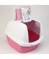 İmac Maddy Junior Üstü Açılır Kapalı Kedi Tuvaleti Pembe 57x43x41 Cm