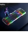 Inphic K2 USB Kablolu Oyun Klavyesi 104-Key Sessiz Oyun Klavyesi Bilgisayar Laptop için Cep telefonu yerleştirme alanı-(5775)