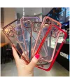 iPhone 11 6.1inç Gold Çerçeve Kamera Korumalı Silikon Bumper Kılıf-(5775)