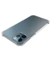 İPhone 12 Pro Max 6.7 Anti-Drop Silikon Kılıf Kamera Korumalı Şeffaf Silikon Kılıf-(5775)