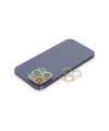 iPhone 13 Pro Max Renkli Kamera Lens Koruma Cam - Sarı-Turuncu-(5796)