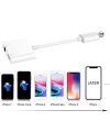 İPhone-3.5mm Kulaklık Ve Şarj Dönüştürücü Başlık Adaptör Kablo-(5775)