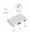 İPhone İPad P32 Hdmi Vga Av Audio Dönüştürücü Adaptör-(5775)