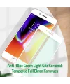 iPhone SE3-SE2 İPhone 8-7 Anti -Blue Green Light Göz Korumalı Tempered Full Ekran Koruyucu-(5775)