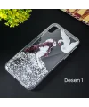 İphone X Xs 3d Diamond Elbise Şeffaf Silikon Kılıf-(5775)